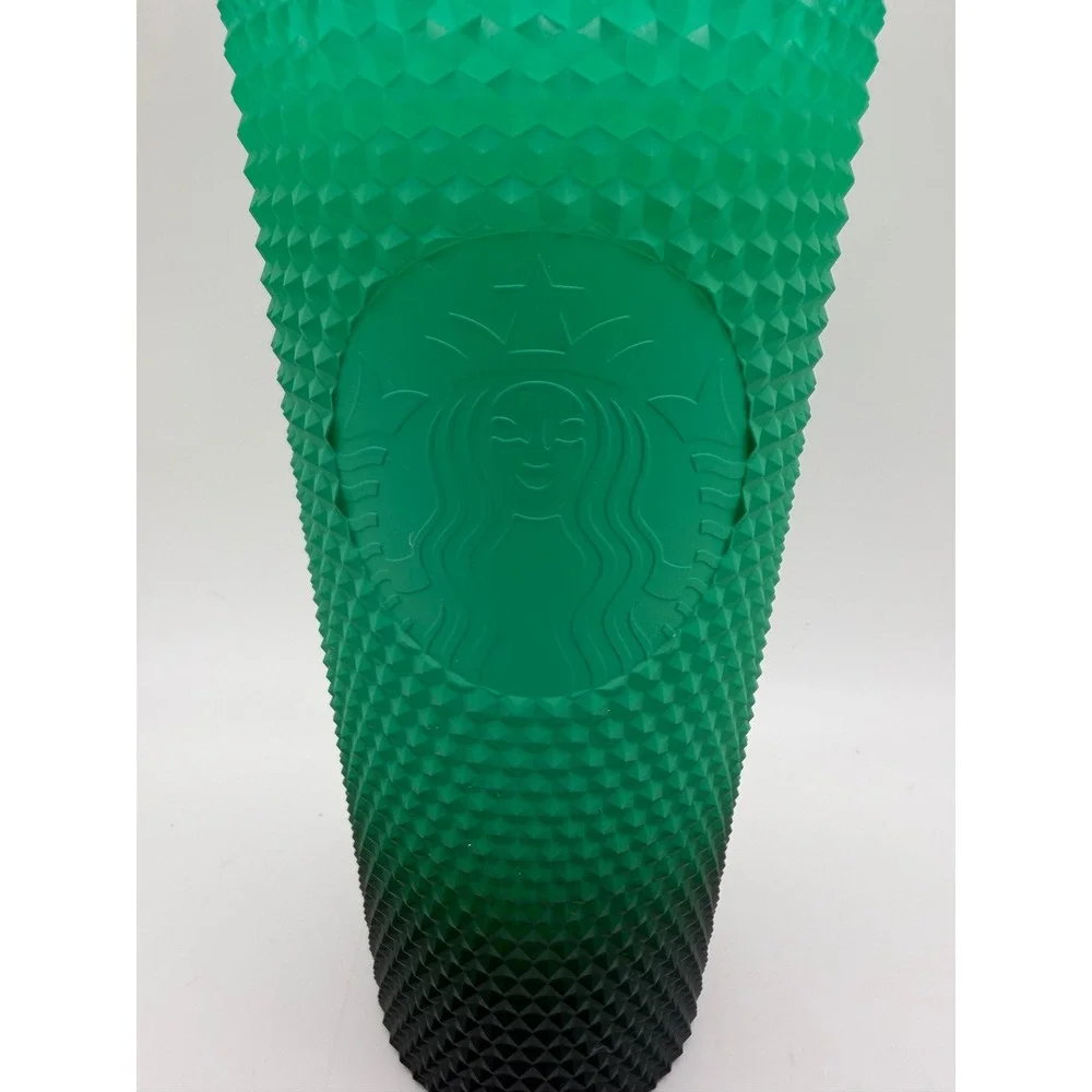 2021 Starbucks Green to Black Ombre Studded Cold Tumbler 24oz NEW With Straw